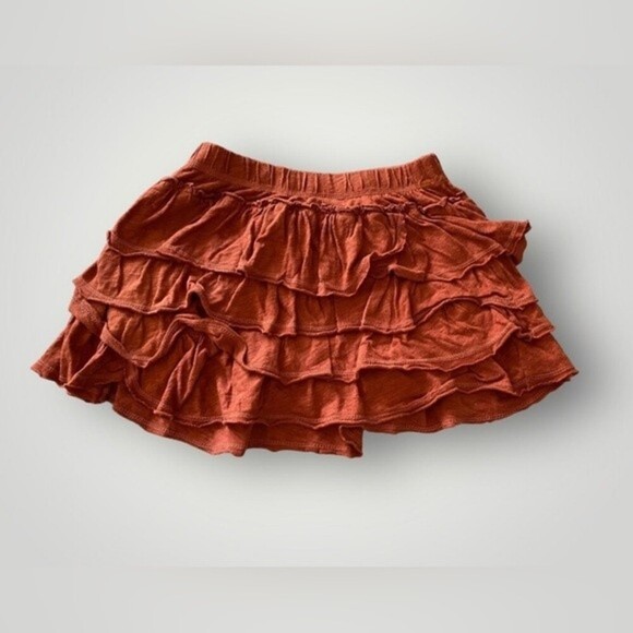 DownEast Clothing Burnt Orange Ruffle Skirt Girls Size 4 - Picture 2 of 3